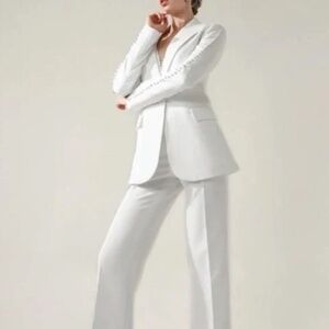 Wedding Suit with Pearl Accents